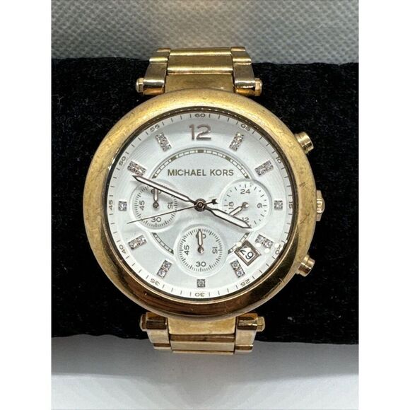 Michael Kors Parker MK5806 Women Rose Gold Steel Analog Dial Wrist Watch JNA871 main image 11